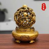  Cửu Chuyển Càn Khôn Đỉnh Bằng Đồng Vàng Nguyên Chất BKMECN-10133 