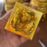  Ấn Triện Đồng Cổ Ngoạn Tạc Hình Rồng Báu Bằng Đồng Vàng BKMECN-10137 