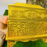  Lư Xông Trầm Đồng Mạ Vàng Dáng Hộp Vuông Cát Tường BKMECN-10161 