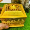 Lư Xông Trầm Đồng Mạ Vàng Dáng Hộp Vuông Cát Tường BKMECN-10161