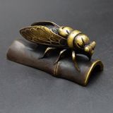  Tượng Đồng Ve Sầu Đậu Thân Tre Cổ Phong Cát Tường BKMECN-10167 