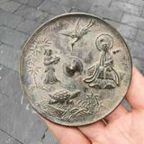  Đĩa Đồng Cổ Gương Thần Chạm Nổi Điển Tích Thần Tiên Trường Thọ BKMECN-10171 