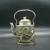 Ấm Đồng Mạ Bạc Quai Treo Chạm Nổi Thanh Long Hải Triều BKMECN-10176