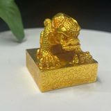  Ấn Đồng Mạ Vàng Tạc Nổi Thần Thú Tỳ Hưu Chiêu Tài Tiến Bảo BKMECN-10192 