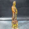 Tượng Phật Bà Quan Âm bằng đồng đứng đài sen u nhã BKMECN-10205