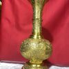 Bình Đồng Vàng Phong Thủy Chạm Khắc Hoa Văn Triện Cổ BKMECN-10221