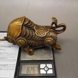  Tượng Trâu Đồng Phong Thủy Cõng Bao Tiền Chiêu Tài Tiến Bảo BKMECN-10222 