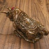  Tượng Trâu Đồng Phong Thủy Khảm Ngọc Chiêu Tài Tiến Bảo BKMECN-10223 