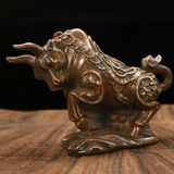  Tượng Trâu Đồng Phong Thủy Khảm Ngọc Chiêu Tài Tiến Bảo BKMECN-10223 