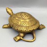  Tượng Rùa Đồng Phong Thủy Khắc Mai Rùa Tiền Cổ Trường Thọ BKMECN-10227 