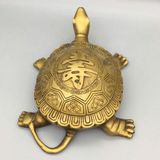  Tượng Rùa Đồng Phong Thủy Khắc Mai Rùa Tiền Cổ Trường Thọ BKMECN-10227 