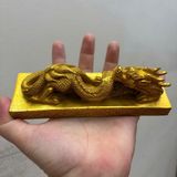  Ấn rồng bằng đồng phong thủy dát vàng hoàng kim BKMECN-10235 