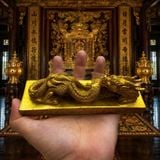 Ấn rồng bằng đồng phong thủy dát vàng hoàng kim BKMECN-10235 