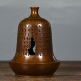  Lư Xông Trầm Bằng Đồng Dáng Chuông Cổ Khắc Bát Nhã Tâm Kinh BKMECN-10238 