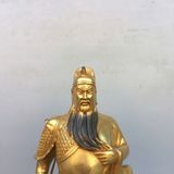  Tượng Quan Công Bằng Đồng Vàng Phong Thủy BKMECN-10244 