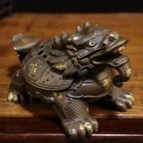  Lư Xông Trầm Bằng Đồng Dáng Long Quy Giả Cổ Tinh Xảo BKMECN-10251 
