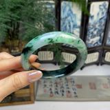  Vòng Tay Ngọc Bích Màu Xanh Rêu Thanh Lịch BKJECN-9454 