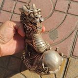  Tượng Rồng Bằng Bạc Nguyên Khối Giả Cổ Phong Thủy BKMECN-10262 