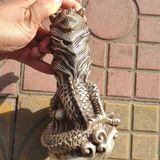  Tượng Rồng Bằng Bạc Nguyên Khối Giả Cổ Phong Thủy BKMECN-10262 