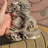  Tượng Rồng Bằng Bạc Nguyên Khối Giả Cổ Phong Thủy BKMECN-10262 