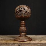  Lư Xông Trầm Bằng Đồng Chân Cao Chạm Phượng Hoàng Giả Cổ BKMECN-10264 