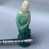  Tượng Phật Quan Thế Âm Bồ Tát Ngọc Xanh Tạc Đài Sen BKMECN-10267 