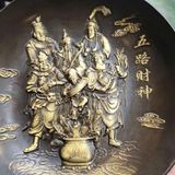  Đĩa Cảnh Đồng Sưu Tầm Khắc Nổi Ngũ Lộ Thần Tài BKMECN-10280 