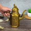 Ấm Trà Đồng Lục Giác Chạm Khắc Phúc Lộc Thọ Nắp Nghê Sưu Tầm BKMECN-10286