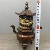  Lư Đốt Trầm Đồng Dáng Tháp Rồng Vàng Hun Cổ BKMECN-10292 