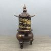 Lư Đốt Trầm Đồng Dáng Tháp Rồng Vàng Hun Cổ BKMECN-10292