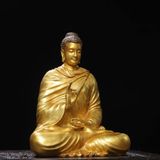  Tượng Phật Tổ Thích Ca Bằng Đồng Mạ Vàng Sưu Tầm BKMECN-10308 