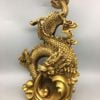 Tượng Rồng Bằng Đồng Thau Phong Thủy “Long Cuộn Vờn Mây” BKMECN-10367