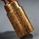  Ấn Triện Bằng Đồng Mạ Vàng Tạo Hình Tỳ Hưu Cổ Điển Chạm Khắc Hán Tự BKMECN-10380 