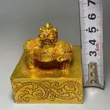  Ấn Triện Bằng Đồng Mạ Vàng Tạo Hình Tỳ Hưu BKMECN-10382 