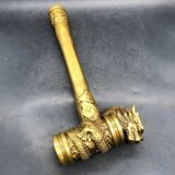  Búa Phong Thủy Trấn Trạch Bằng Đồng Vàng Nguyên Khối Chạm Đầu Rồng BKMECN-10392 
