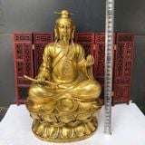  Tượng Thái Thượng Lão Quân Bằng Đồng Vàng Nguyên Khối BKMECN-10404 