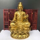  Tượng Thái Thượng Lão Quân Bằng Đồng Vàng Nguyên Khối BKMECN-10404 