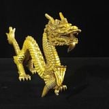  Tượng Hoàng Long Vờn Mây Bằng Đồng Vàng Nguyên Khối BKMECN-10406 
