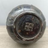  Bình Hoa Đồng Hun Nâu Cổ Điểm Kim Hai Tai Quai BKMECN-10412 