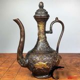  Bình Rượu Dáng Cổ Bằng Đồng Hun Giả Cổ BKMECN-10414 