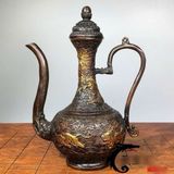  Bình Rượu Dáng Cổ Bằng Đồng Hun Giả Cổ BKMECN-10414 