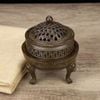 Lư Đốt Trầm Bằng Đồng Hun Giả Cổ Dáng Chân Quỳ Mặt Nghê BKMECN-10422