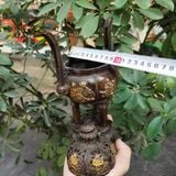  Lư Xông Trầm Bằng Đồng Hun Cổ Dáng Chân Cao BKMECN-10435 