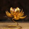 Chân Đế Nến Hoa Sen Dát Vàng BKMECN-10437
