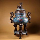  Lư Đồng Xông Trầm Đồng Chế Tác Độc Đáo BKMECN-9378 