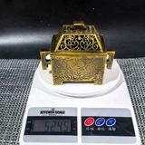  Xông trầm song long đồng vàng nguyên chất BKMECN-9451 