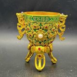  Ly Mạ Vàng Đính Đá Ruby BKMECN-9491 