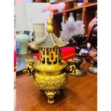  Lư Đồng Phong Thủy Mini Màu Vàng Cổ BKMECN-9494 