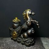  Ngựa Kéo Hồ Lô Tài Lộc Bằng Đồng BKMECN-9496 