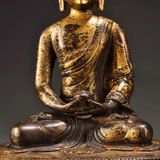  Tượng Phật A Di Đà Ngồi Thiền bằng đồng  BKMECN-9549 